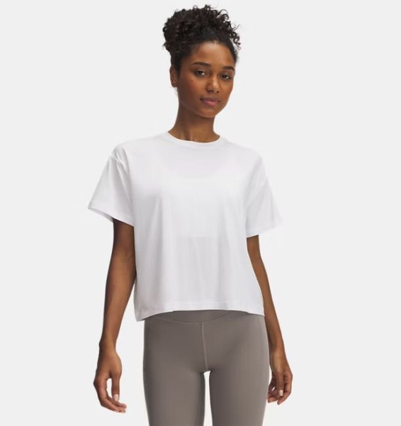Beyaz Kadın UA Movement Kısa Kollu T-shirt