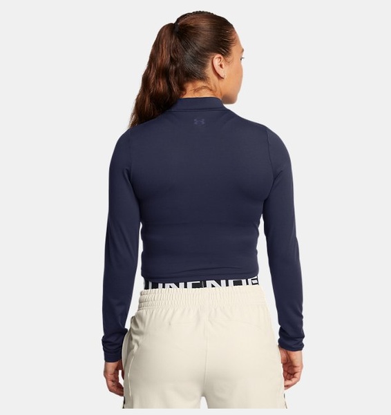 Lacivert Kadın UA Meridian Uzun Kollu Mock T-shirt
