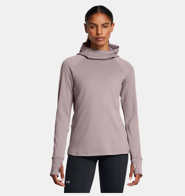 Kadın UA Launch CW Balaclava HD Uzun Kollu T-shirt Gri