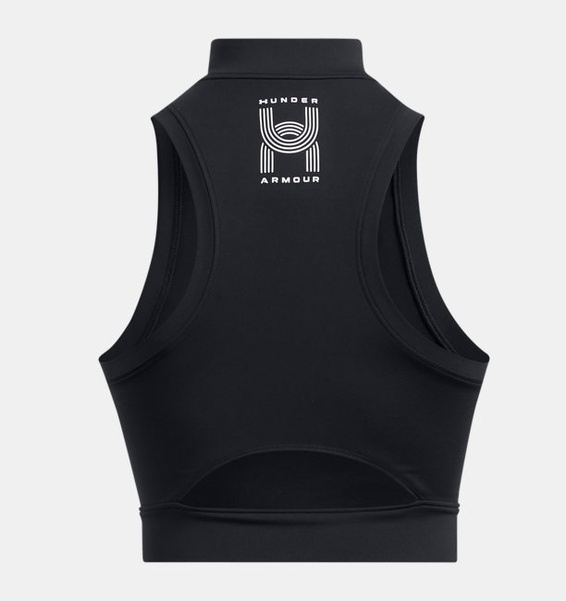 Siyah Kadın UA Run Anywhere Crop Atlet