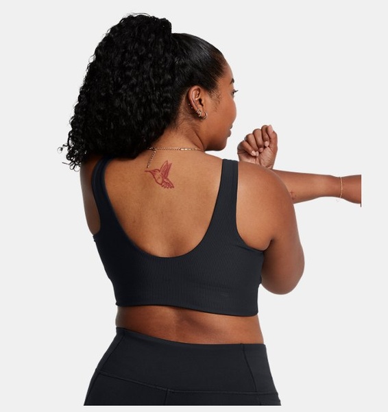 Siyah Kadın UA Meridian Rib Spor Sütyeni