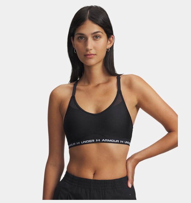 Kadın UA Crossback Low Spor Sütyeni Siyah