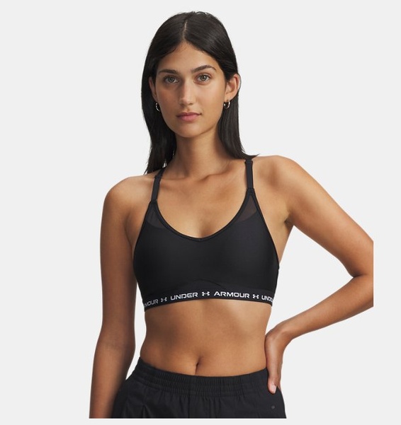 Siyah Kadın UA Crossback Low Spor Sütyeni