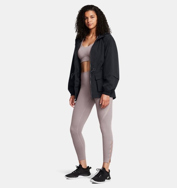 Siyah Kadın UA Crinkle Dokuma Ceket