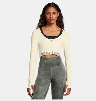 Kadın UA Project Rock LG Uzun Kollu Workout T-shirt