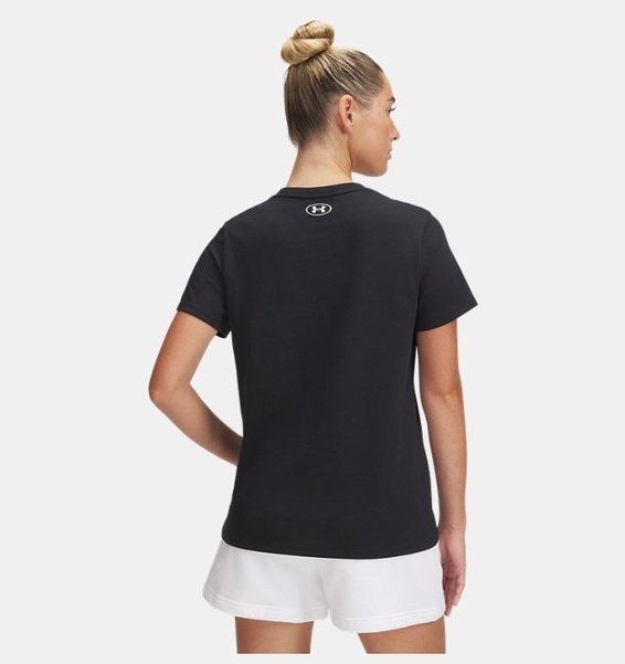 Siyah Kadın UA Project Rock Heavyweight Kısa Kollu Tools T-shirt