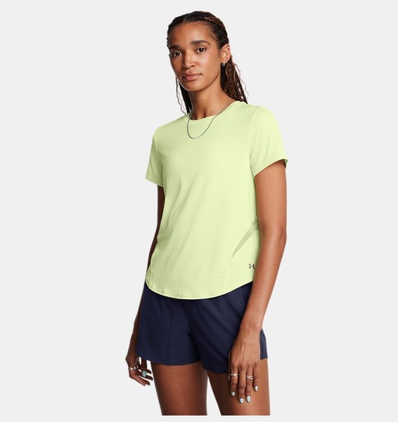 Yeşil Kadın UA Vanish Elite Vent Loose Kısa Kollu T-shirt