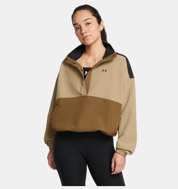 Kadın UA Armoursport Swoven Sweatshirt Kahverengi