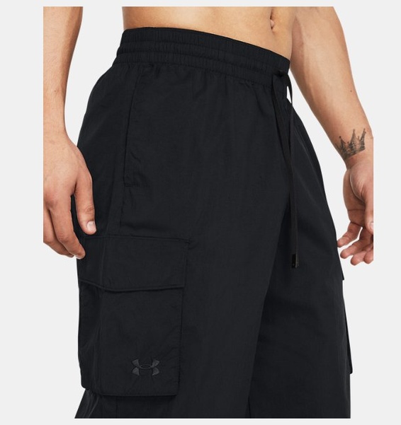 Siyah Erkek UA Crinkle Dokuma Pantolon