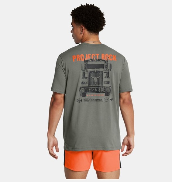 Yeşil Erkek UA Project Rock 60/40S Kısa Kollu 4 Tools T-shirt