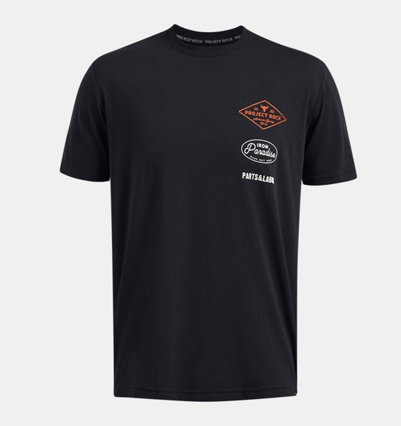 Siyah Erkek UA Project Rock Kısa Kollu Tools T-shirt