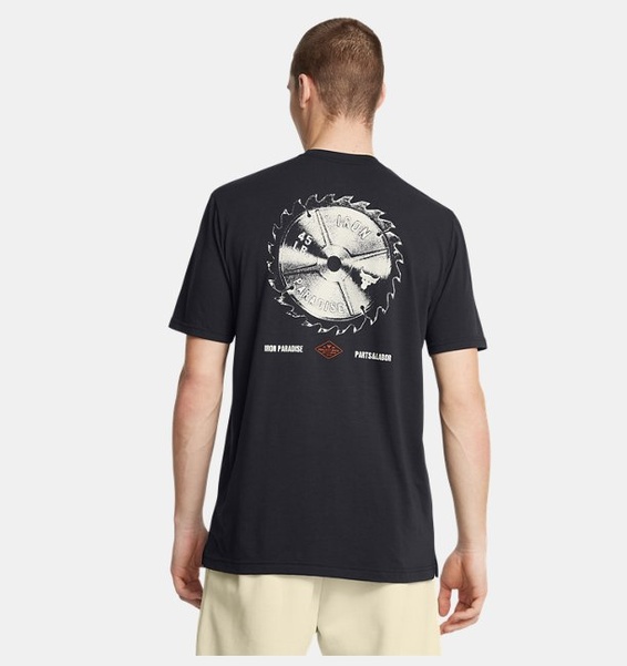 Siyah Erkek UA Project Rock Kısa Kollu Tools T-shirt