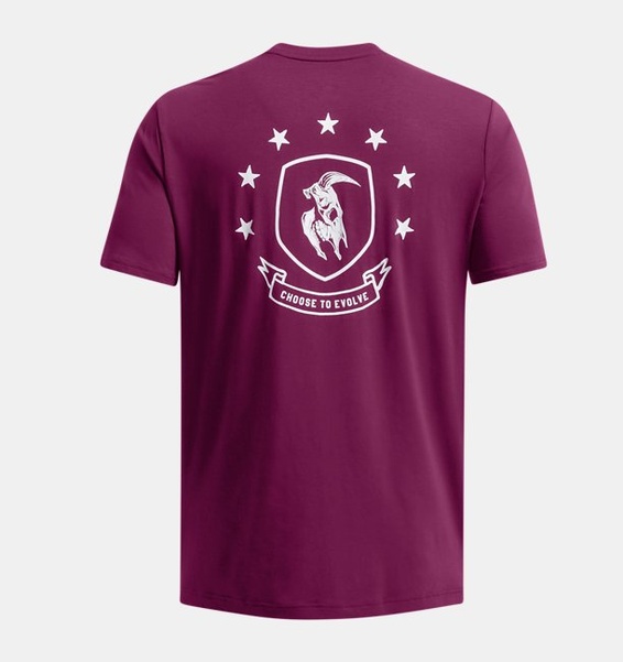 Mor Erkek UA Project Rock Kısa Kollu BOH T-shirt