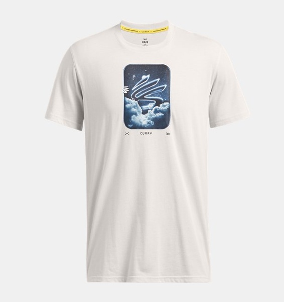Beyaz Erkek UA Curry Heavyweight Trend T-shirt