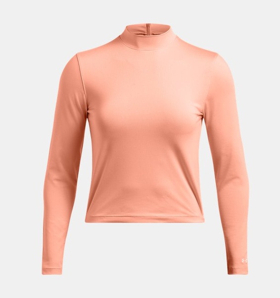 Turuncu Kadın UA Drive Mock Uzun Kollu T-shirt