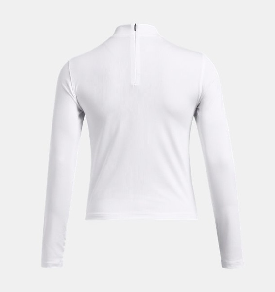Beyaz Kadın UA Drive Mock Uzun Kollu T-shirt