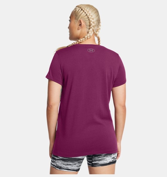 Mor Kadın UA Project Rock Heavyweight Passion Kısa Kollu T-shirt
