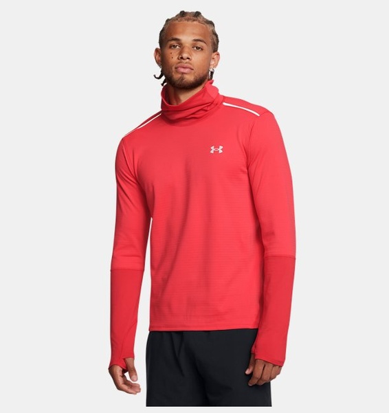 Kırmızı Erkek UA Vanish CW Funnel Top Uzun Kollu T-shirt