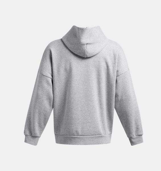 Gri Erkek UA Icon Fleece Oversized Kapüşonlu Üst