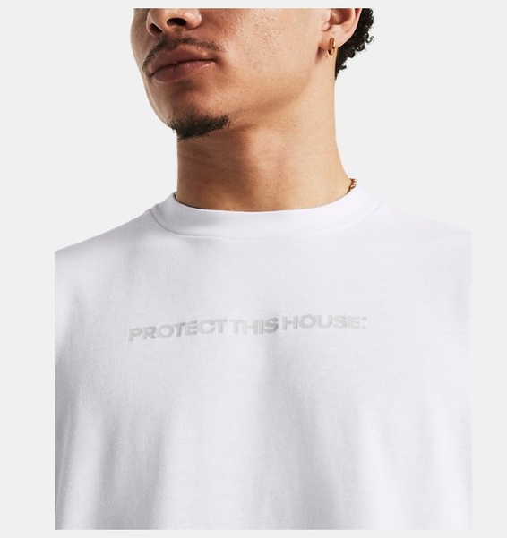 Beyaz Erkek UA PTH Pack Heavyweight Oversized Kısa Kollu T-shirt