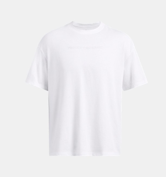 Beyaz Erkek UA PTH Pack Heavyweight Oversized Kısa Kollu T-shirt