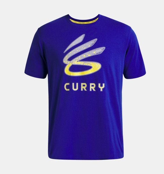 Lacivert Erkek UA Curry Logo Trend T-shirt