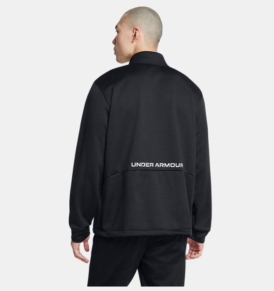Siyah Erkek UA Armour Fleece Yarım Fermuarlı Swacket Mont