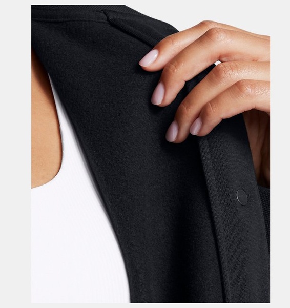 Siyah Kadın UA Icon Fleece Varsity Ceket