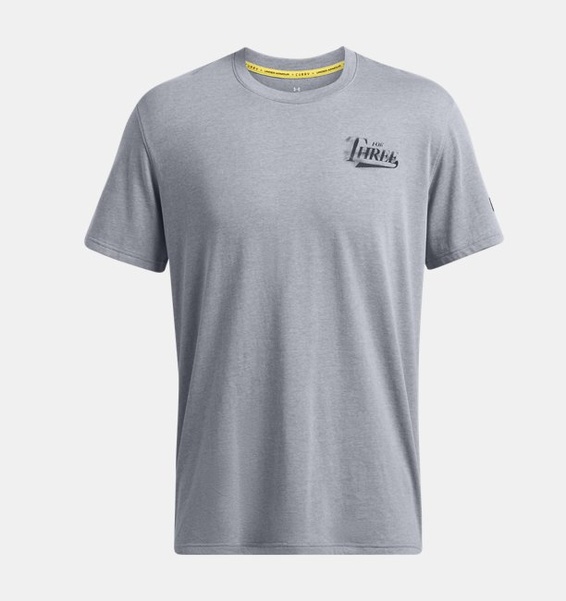 Gri Erkek UA Curry HW Verbiage 2 T-shirt