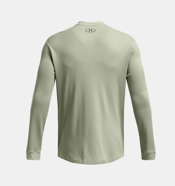 Yeşil Erkek UA DFO Waffle Henley Uzun Kollu T-shirt