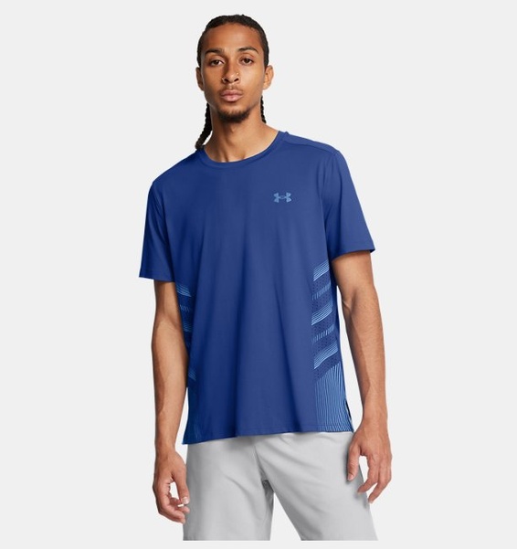 Mavi Erkek UA Launch Elite Graphic Kısa Kollu T-shirt