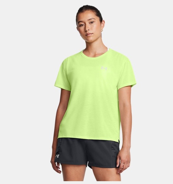 Yeşil Kadın UA Trail Run Kısa Kollu T-shirt