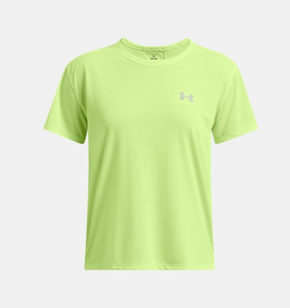 Yeşil Kadın UA Trail Run Kısa Kollu T-shirt