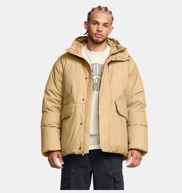 Erkek UA Limitless Down SS Mont Kahverengi