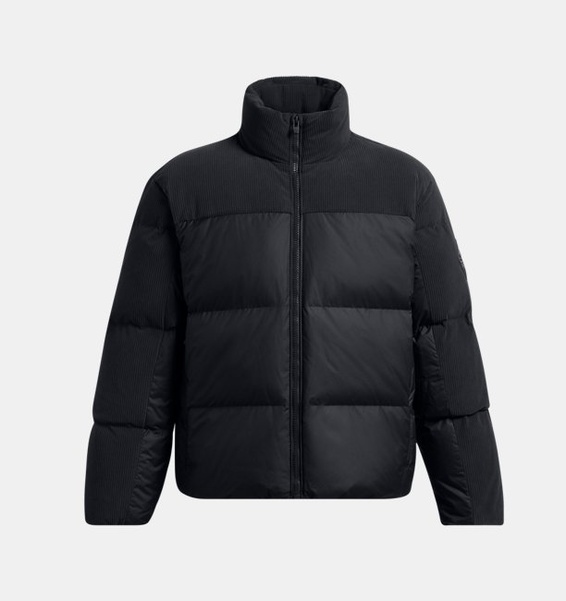 Siyah Erkek UA Limitless Down Puffer Mont Kemerli