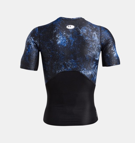 Mavi Erkek UA HG IsoChill Baskılı Kısa Kollu T-shirt