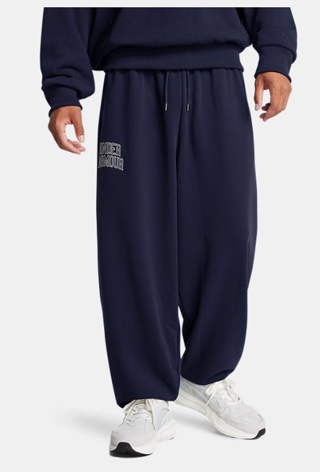 Erkek UA Icon Heavyweight Terry Oversized Pantolon Lacivert