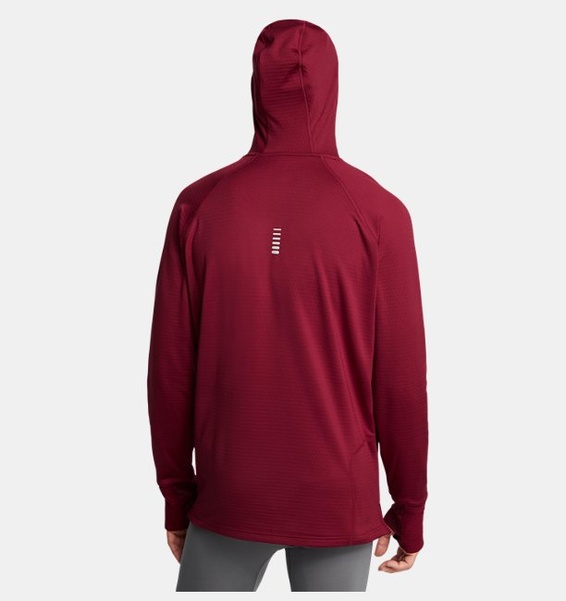 Bordo Erkek UA Launch Elite CW Kapüşonlu Uzun Kollu T-shirt