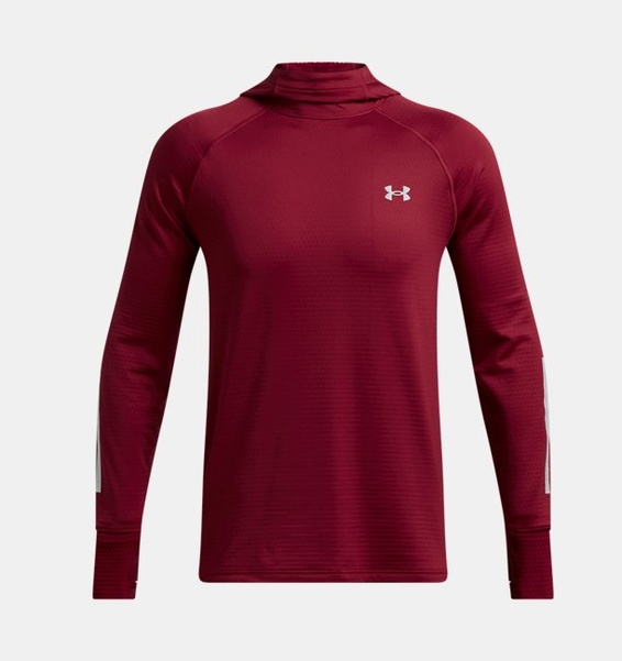 Bordo Erkek UA Launch Elite CW Kapüşonlu Uzun Kollu T-shirt