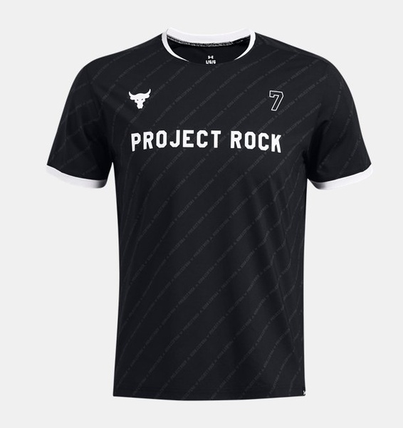 Siyah Erkek UA Project Rock Rugby T-shirt