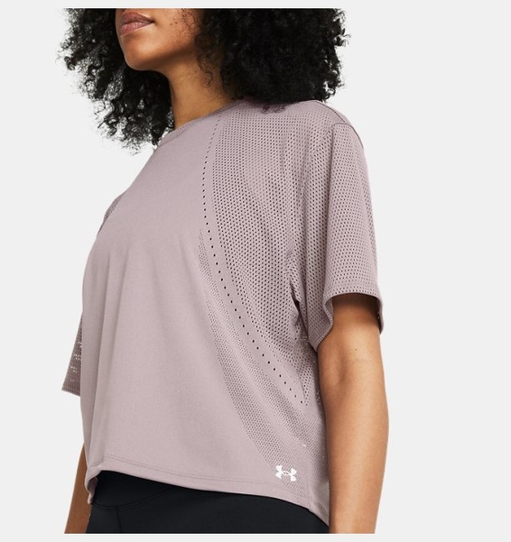 Gri Kadın UA Vanish Engineered Kısa Kollu T-shirt