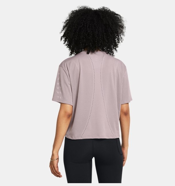 Gri Kadın UA Vanish Engineered Kısa Kollu T-shirt