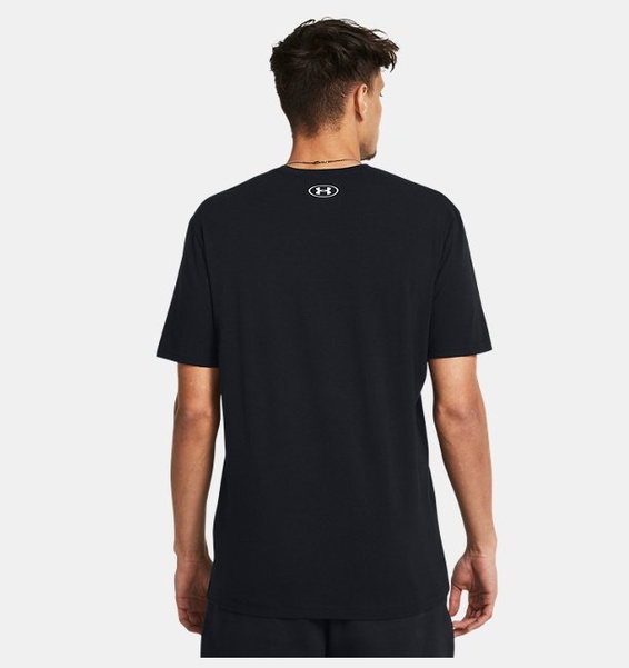 Siyah Erkek UA Glitch Logo 60/40S Kısa Kollu T-shirt