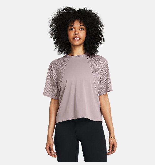 Kadın UA Vanish Engineered Kısa Kollu T-shirt Gri