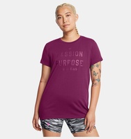 Kadın UA Project Rock Heavyweight Passion Kısa Kollu T-shirt