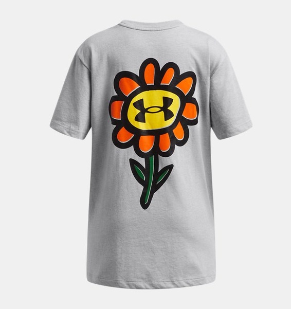 Gri Çocuk UA Nurture Game Oversized Kısa Kollu T-shirt