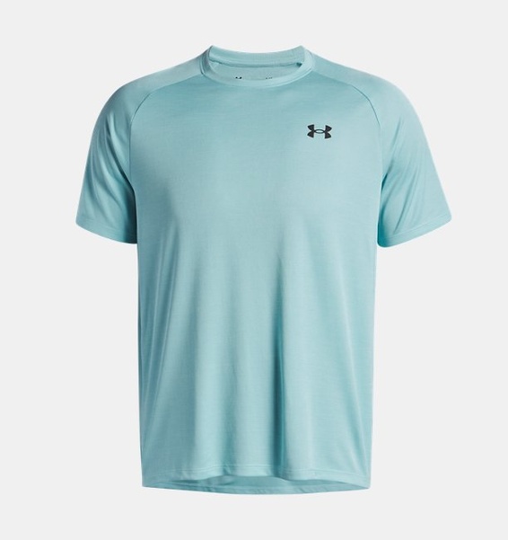 Açık Gri Erkek UA Tech Textured Kısa Kollu T-shirt