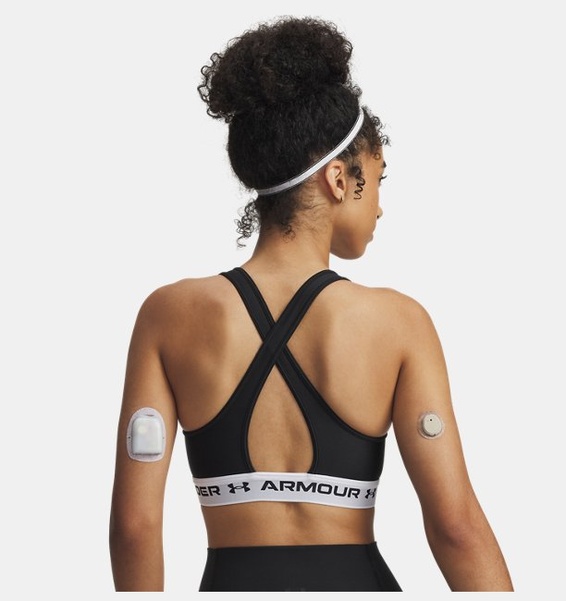 Siyah Kadın UA Crossback Mid Spor Sütyeni