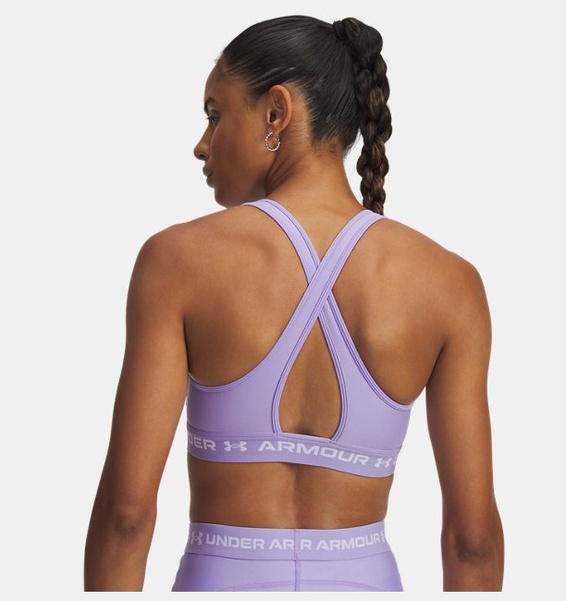 Mor Kadın UA Crossback Mid Spor Sütyeni