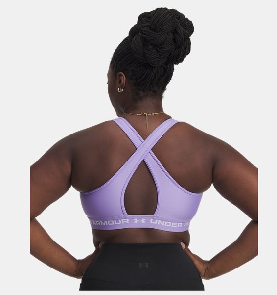 Mor Kadın UA Crossback Mid Spor Sütyeni